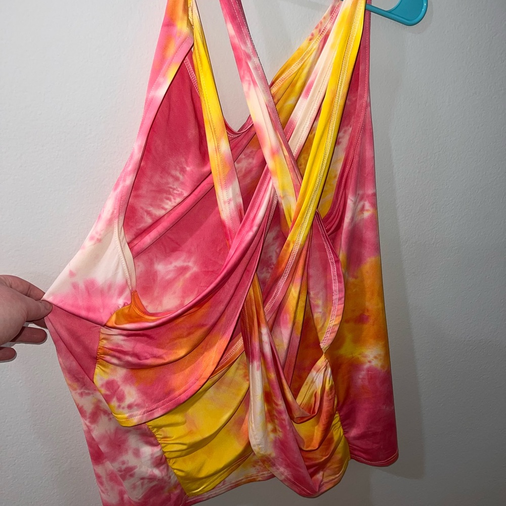 SHEIN size 2X tie-dye tank top. Open back. Never worn.